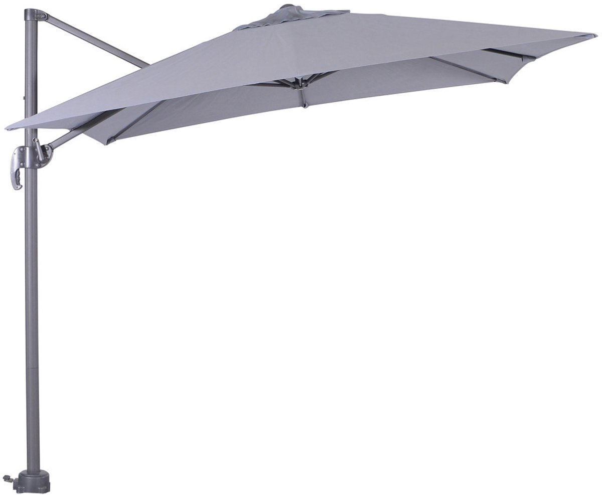 Garden Impressions Zweefparasol Hawaii S 250x250 - donker grijs - licht grijs – foto 3