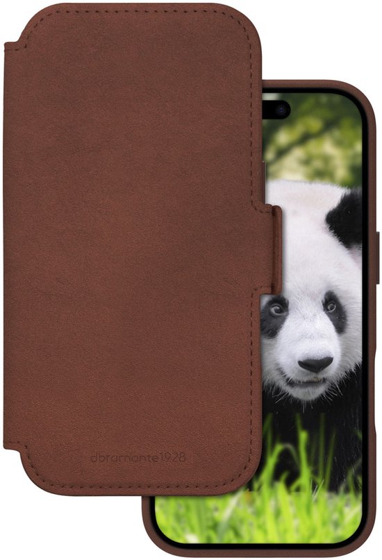 dbramante1928 Lynge iPhone 17 Book Case Leer met MagSafe Bruin