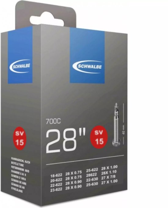 Schwalbe SV15 - Binnenband Fiets - Frans Ventiel - 40 mm - 28 x 3/4 - 7/8 - 1 - 11/16 van Schwalbe — afbeelding 5