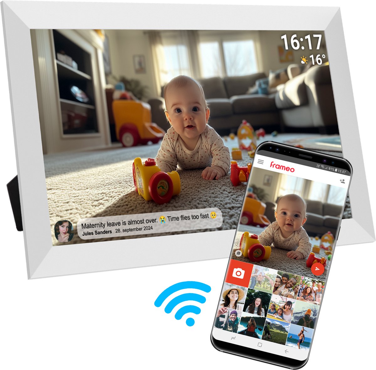 Denver Digitale Fotolijst 15.6 inch - XL - Full HD - Frameo - Denver - €133,20