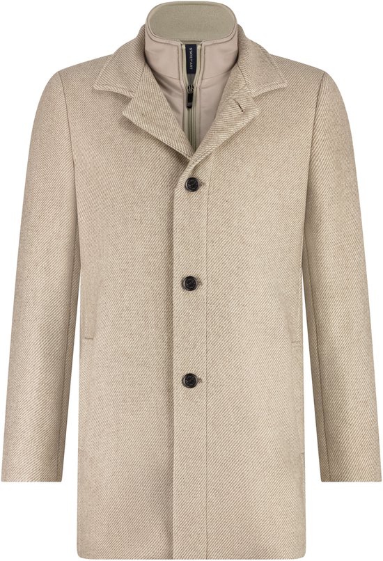 Tdvcpmkk Herfst en winter heren wollen jas single-breasted revers