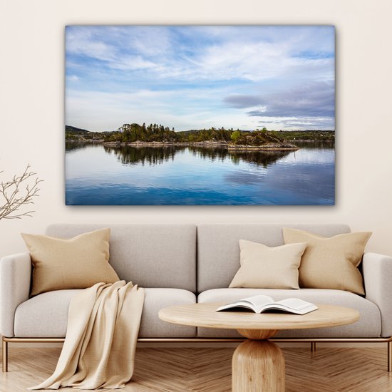 Mer du Nord à Noordwegen 140x90 cm - Tirage photo sur toile (Décoration murale salon / chambre) / Mer et plage