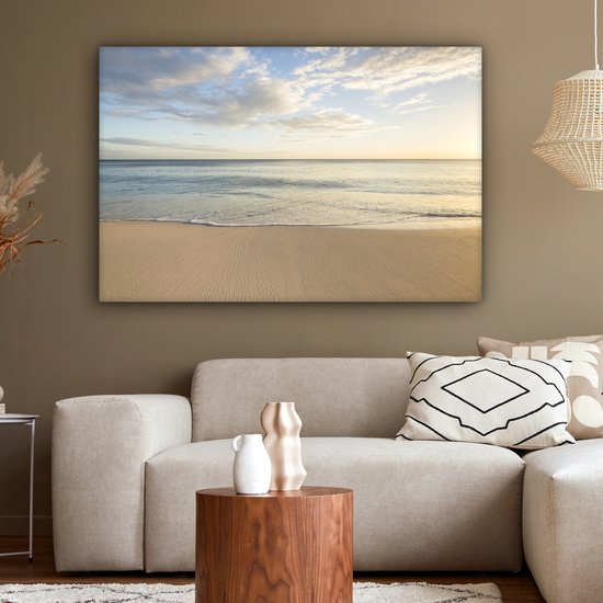 Peintures sur Toile Plage - Water - Nuages - 120x80 cm - Décoration murale