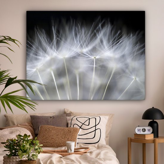 Peinture sur toile - Fleurs - Plantes - Graines - Wit - Canvasdoek - 160x120 cm - Photo sur toile - Peintures sur toile