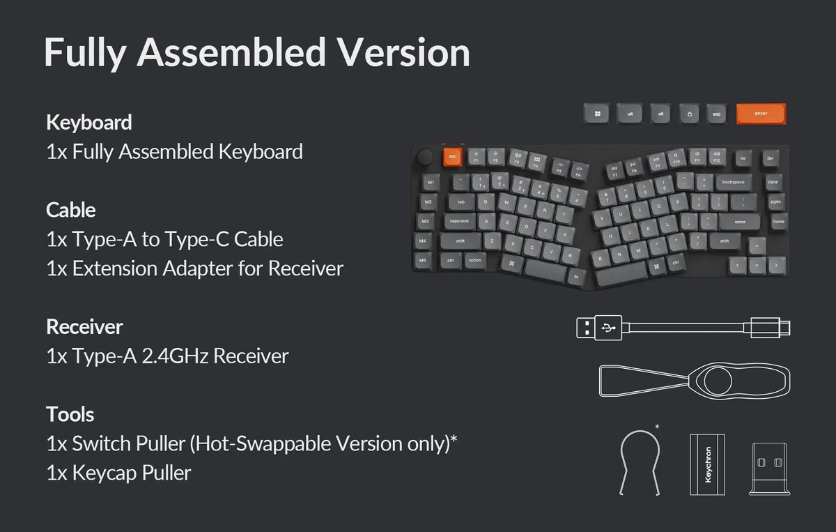 Keychron K15 Max Ergonomisch toetsenbord red switch thumbnail 4