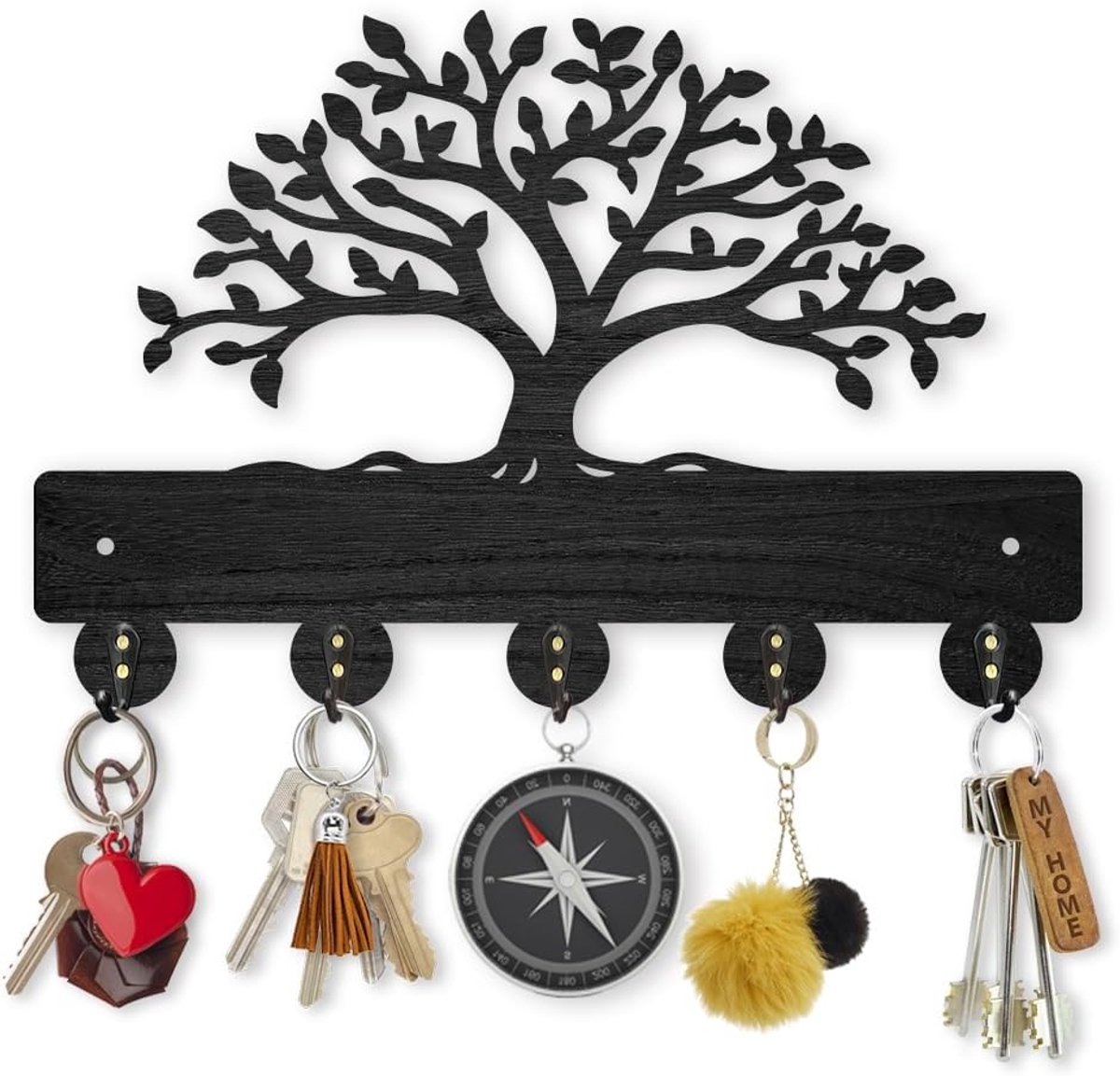 Tree of Life Kapstok Wandgemonteerd - 30×20cm - Lush Boom Sleutelhanger voor Wand - Decora