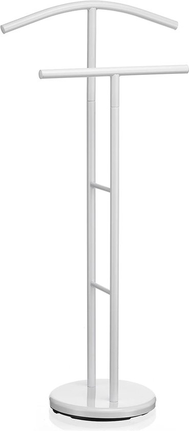 IDIMEX Fabio Men's Dressboy Clothes Rack with Hanger Trousers Hanger Small Shelf in Beech Colour