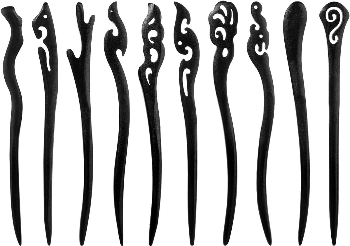 Houten haarstokken - traditionele haaraccessoires voor vrouwen