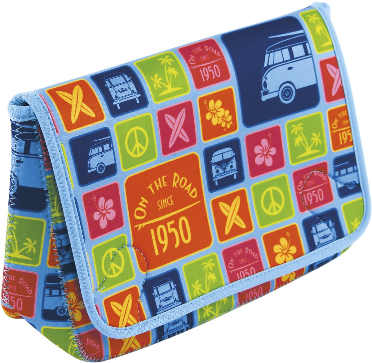 BRISA VW Collection - Volkswagen T1 Bulli Bus neopreen cultuur-cosmetica-universele tas met vele gebruiksmogelijkheden