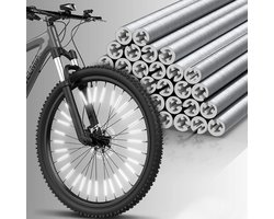 Rieba® Spaakreflectoren 36 Stuks - Spaakversiering Fiets - Set Reflectoren - Spaakreflectie - Extra Veilig - Kinderfiets - Volwassenen - Spaakverlichting - Zilverkleurig