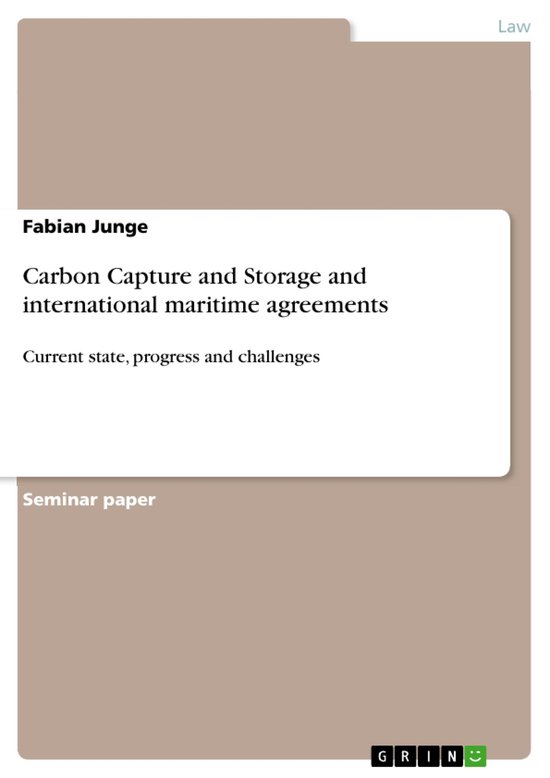 Carbon Capture and Storage and international maritime agreem ... - cover
