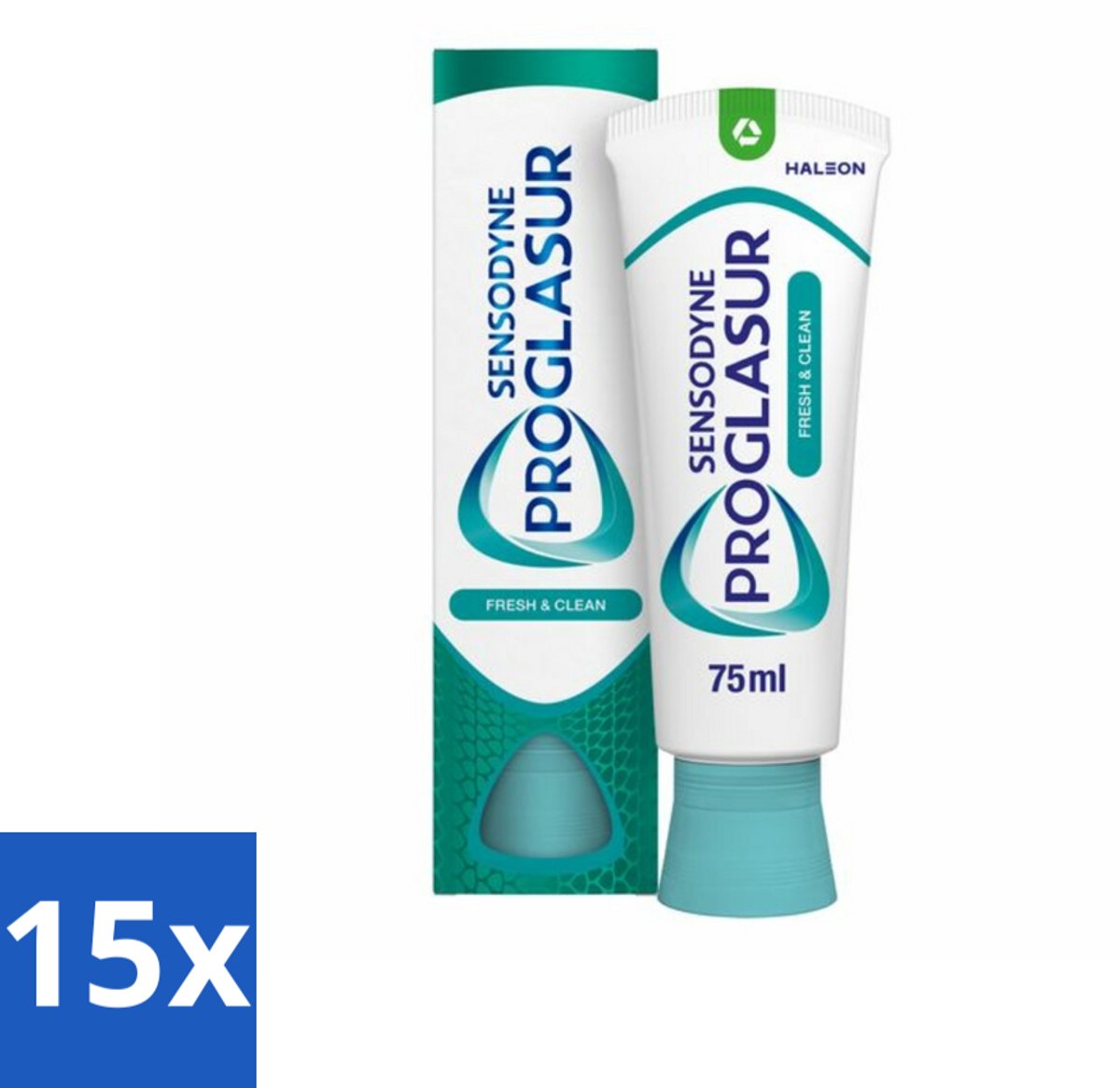 Sensodyne - Tandpasta - Proglasur Fresh & Clean - Frisse Mond - 75 ml - Bulkverpakking - 15 stuks