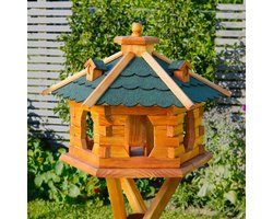 Vogelhuisje met standaard en solarverlichting - Weerbestendig en diverse maten