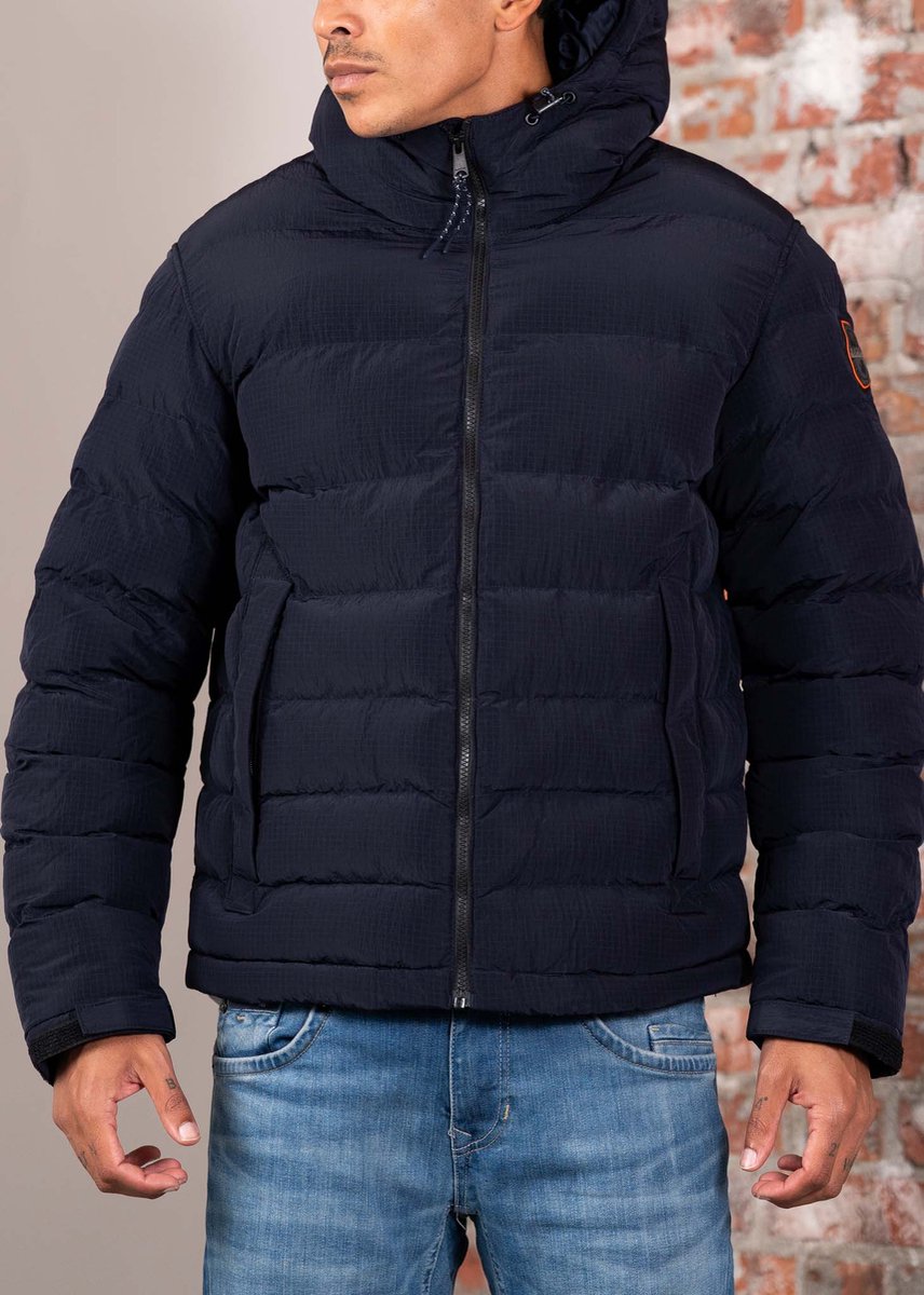 Napapijri Hooded Puffer Terez Jas Donkerblauw – Heren Gewatteerde jassen