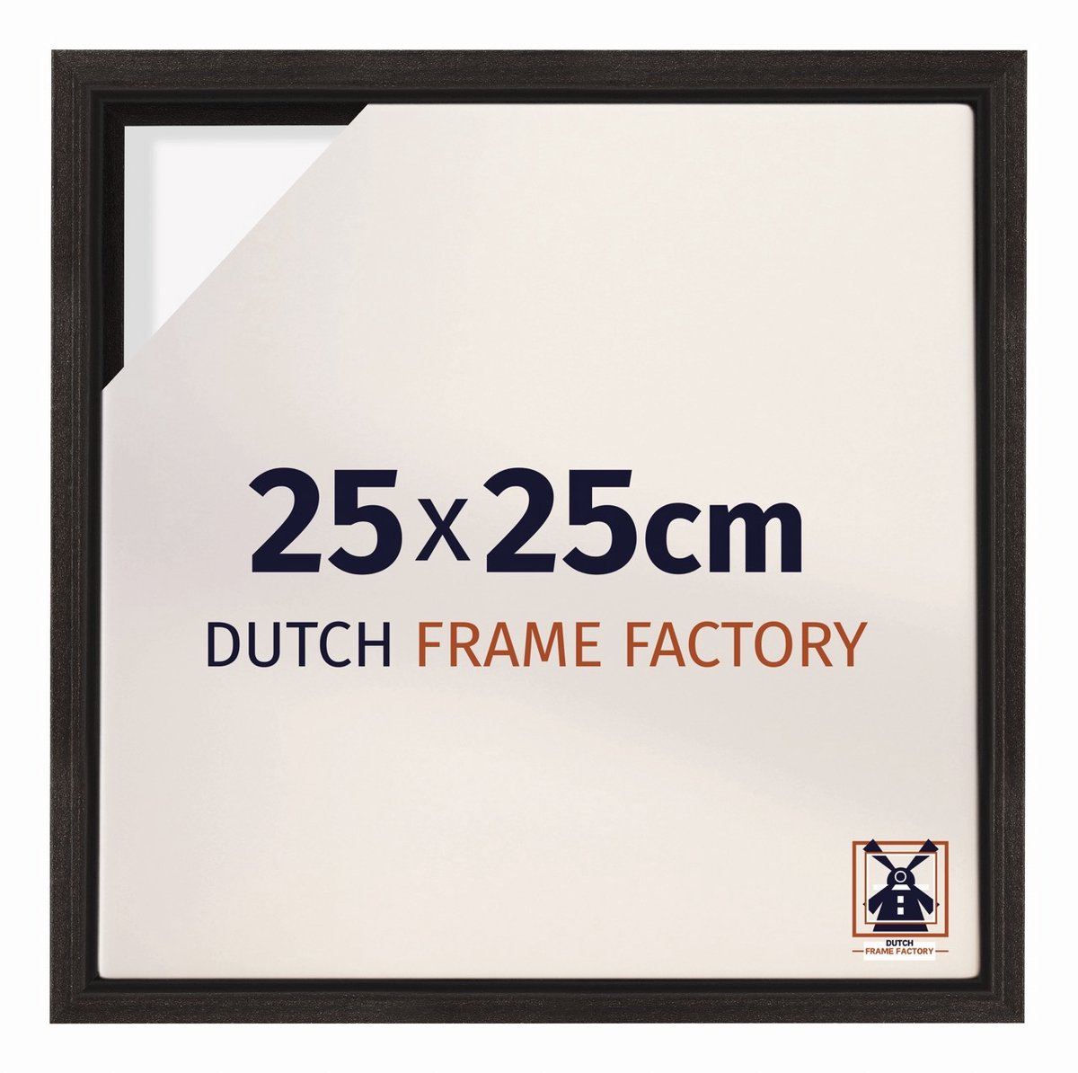 Dutch Frame Factory Baklijst 25x25 cm - Eiken Donker - Geschikt voor Canvasdoek - MDF Baklijst Lausanne