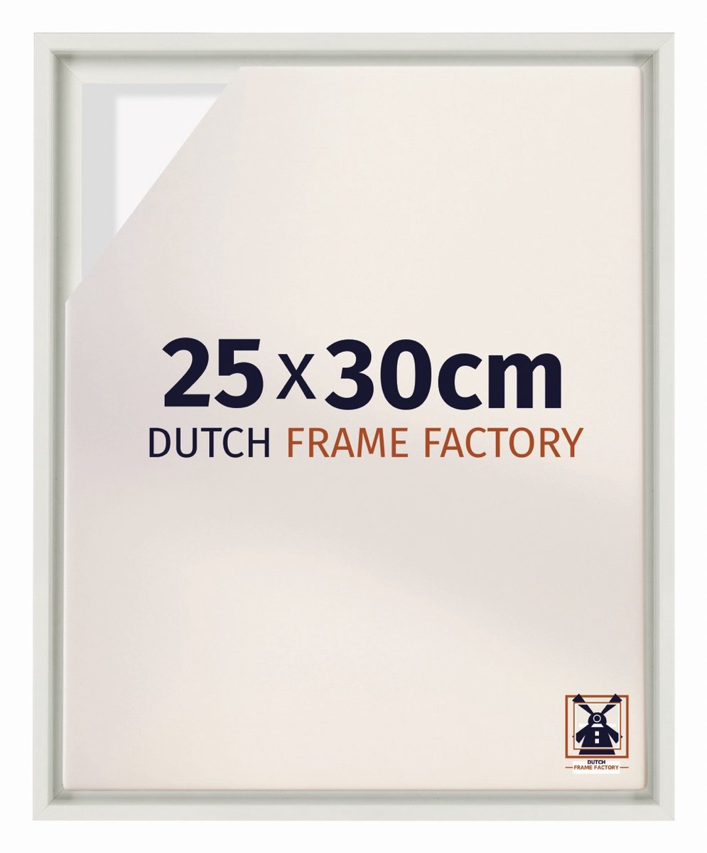 Dutch Frame Factory Baklijst 25x30 cm - Wit Mat - Geschikt voor Canvasdoek - MDF Baklijst Lausanne