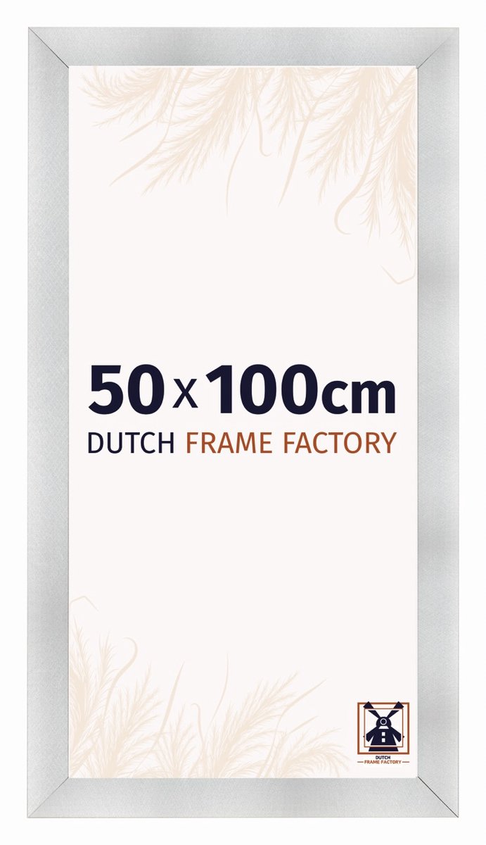 Dutch Frame Factory Fotolijst 50x100 cm - MDF - Aluminium Geborsteld - Praag