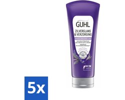 Guhl 5 x - Haarmasker - Zilverglans & Verzorging Anti-Geel - 200 ml - Anti-geel Haarmasker - Haarmasker Anti-geel - Haarmasker Voor Blond Haar - Haarmasker Voor Grijs Haar - Haarmasker Voor Geblondeerd Haar