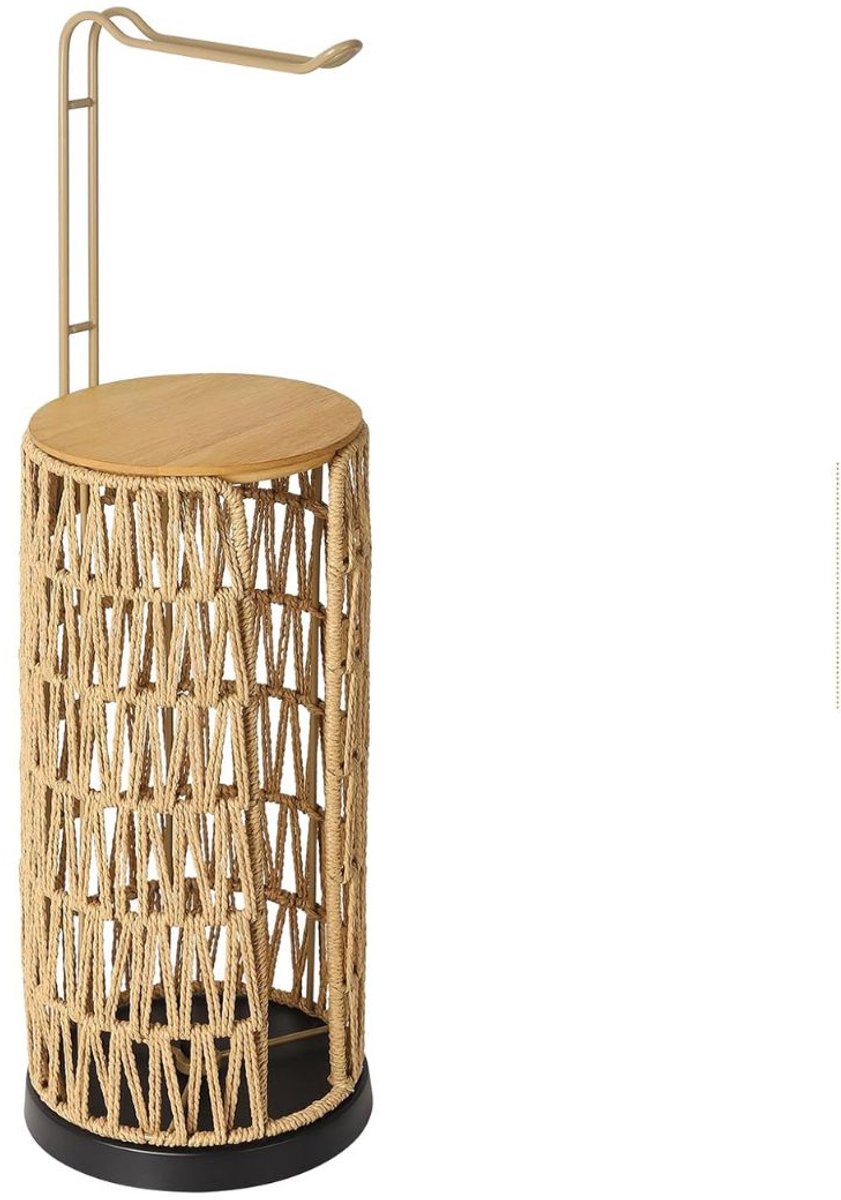 MKSS® Toiletbutler - Toiletrolhouder Staand - Natuurlijk