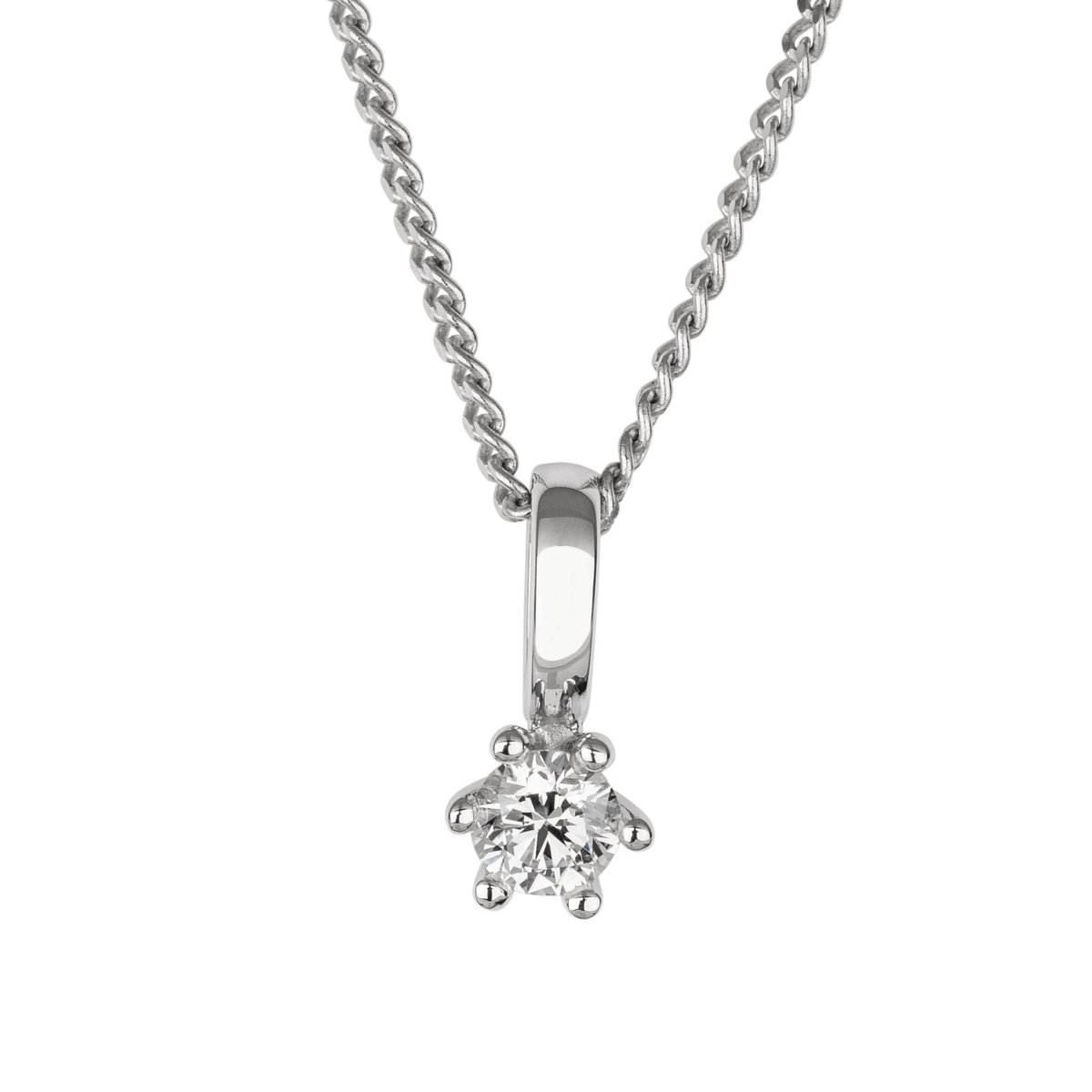 Orolino Halskette Gold 585 mit natürlichem Brillant 0,20ct.