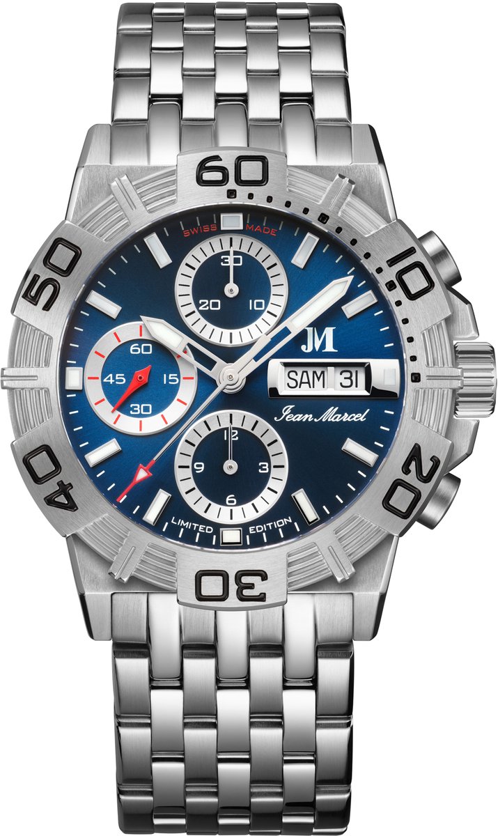 Jean Marcel Herren Armbanduhr Edelstahl Satiniert 22cm