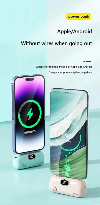 Xiaomi Powerbank 30000mAh Draadloos Wit 20W Compact - Xiaomi - €34,99