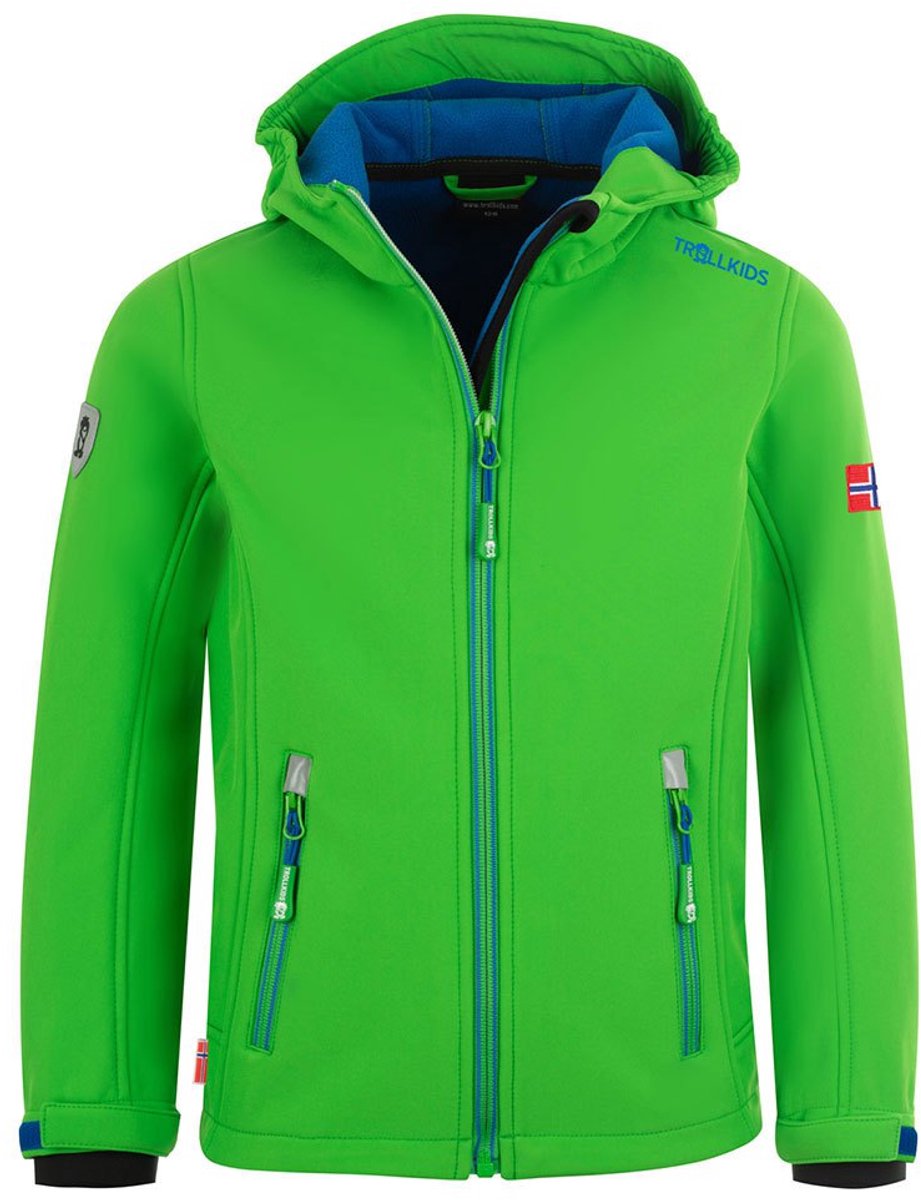 Trollkids Trollfjord Softshelljack 116 cm Kinderen Blauw