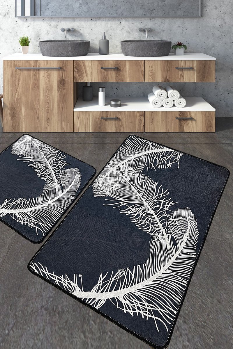 Asir - Badmattenset - Veelkleurig - 50 x 60 cm & 60 x 100 cm