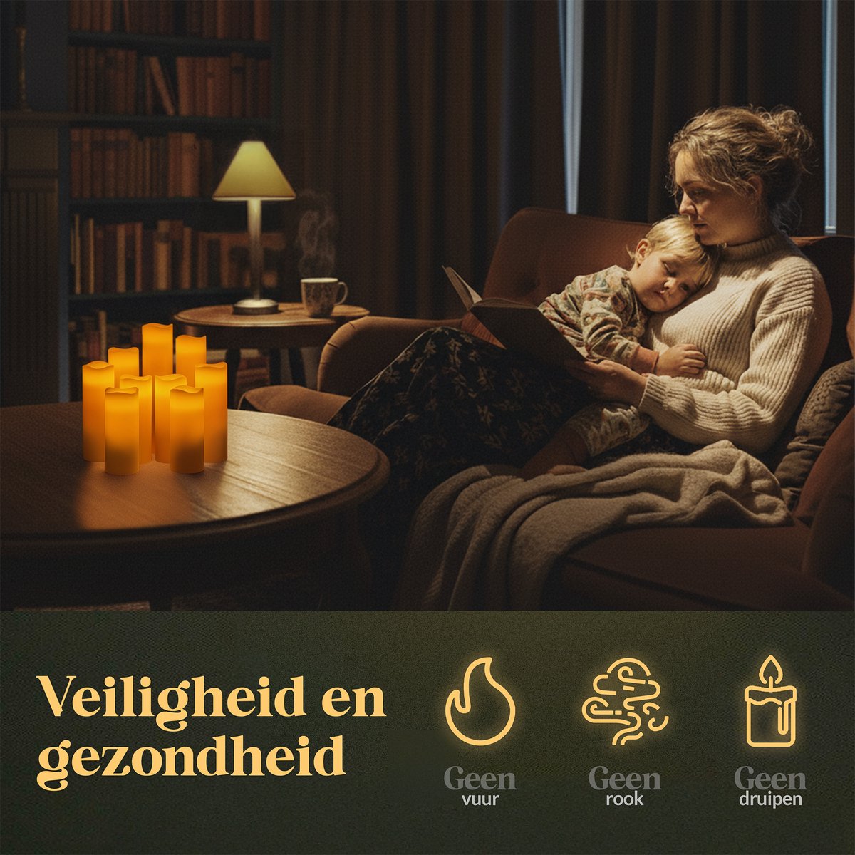 Aurae Led Kaarsen met Afstandsbediening - 9x - Echte Wax - Flikkerende Vlam - 250+ Branduren - op Batterijen - Timer - Kerst Kaarsen — cadeau in Wonen & Interieur - foto 5