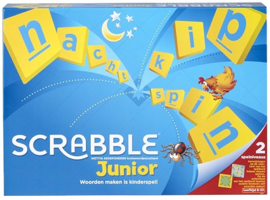 Mattel Games Scrabble Junior - Familie bordspel - Nederlandse editie