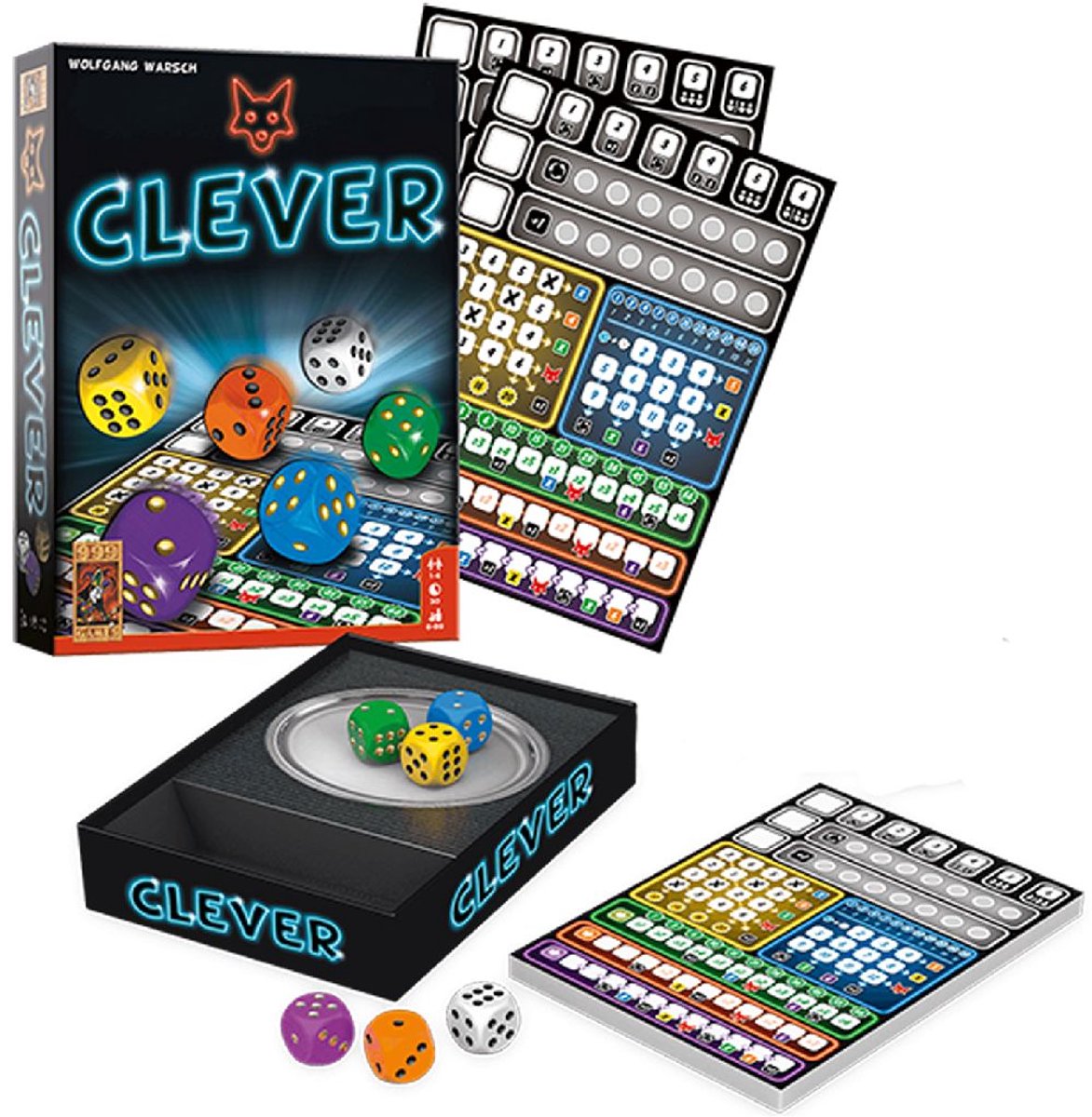 999 Games - Clever - Dobbelspel - Creëer kettingreacties door de juiste keuzes te maken - Gezelschapsspel - Familiespel - Strategiespel - Klein cadeautje — afbeelding 14