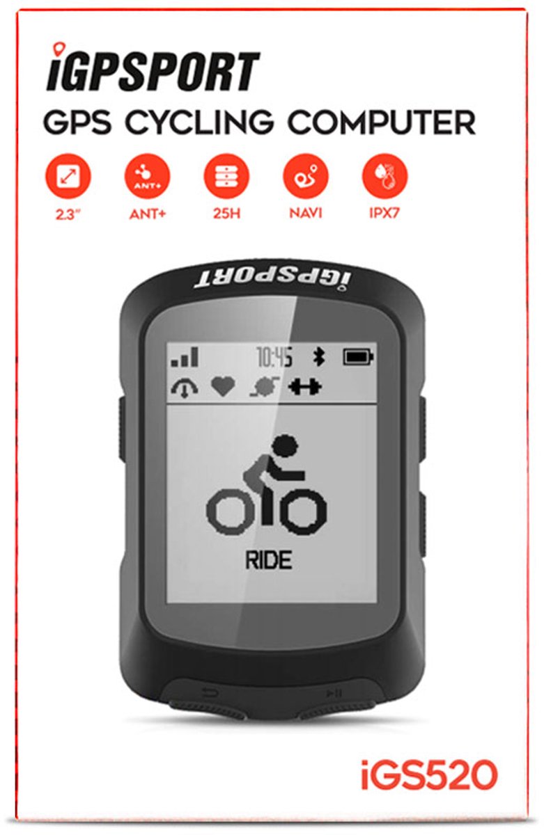 iGPSPORT | Fietscomputer | 2,3-inch antireflectiescherm – GPS – IPX7