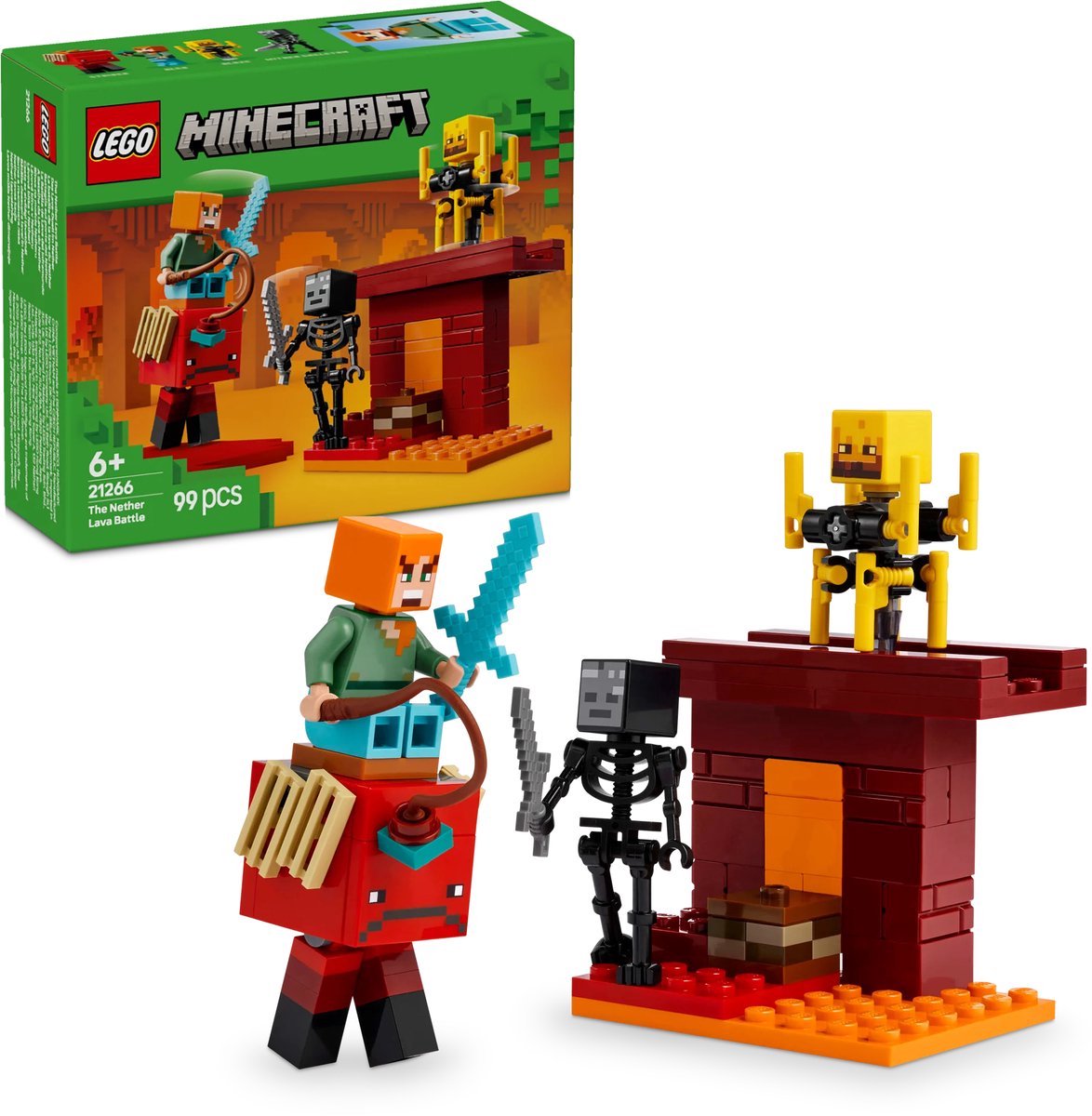 LEGO Minecraft De lavastrijd in de Nether voor kinderen - 21266 — afbeelding 17