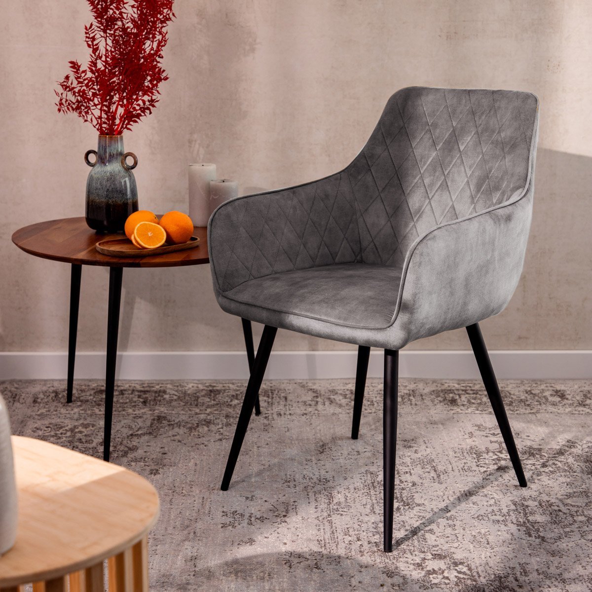 Homla Chair - SATORI - grey - 58x62x79cm