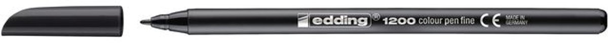 Fineliner edding 1200 001 fijn zwart | 100 stuks