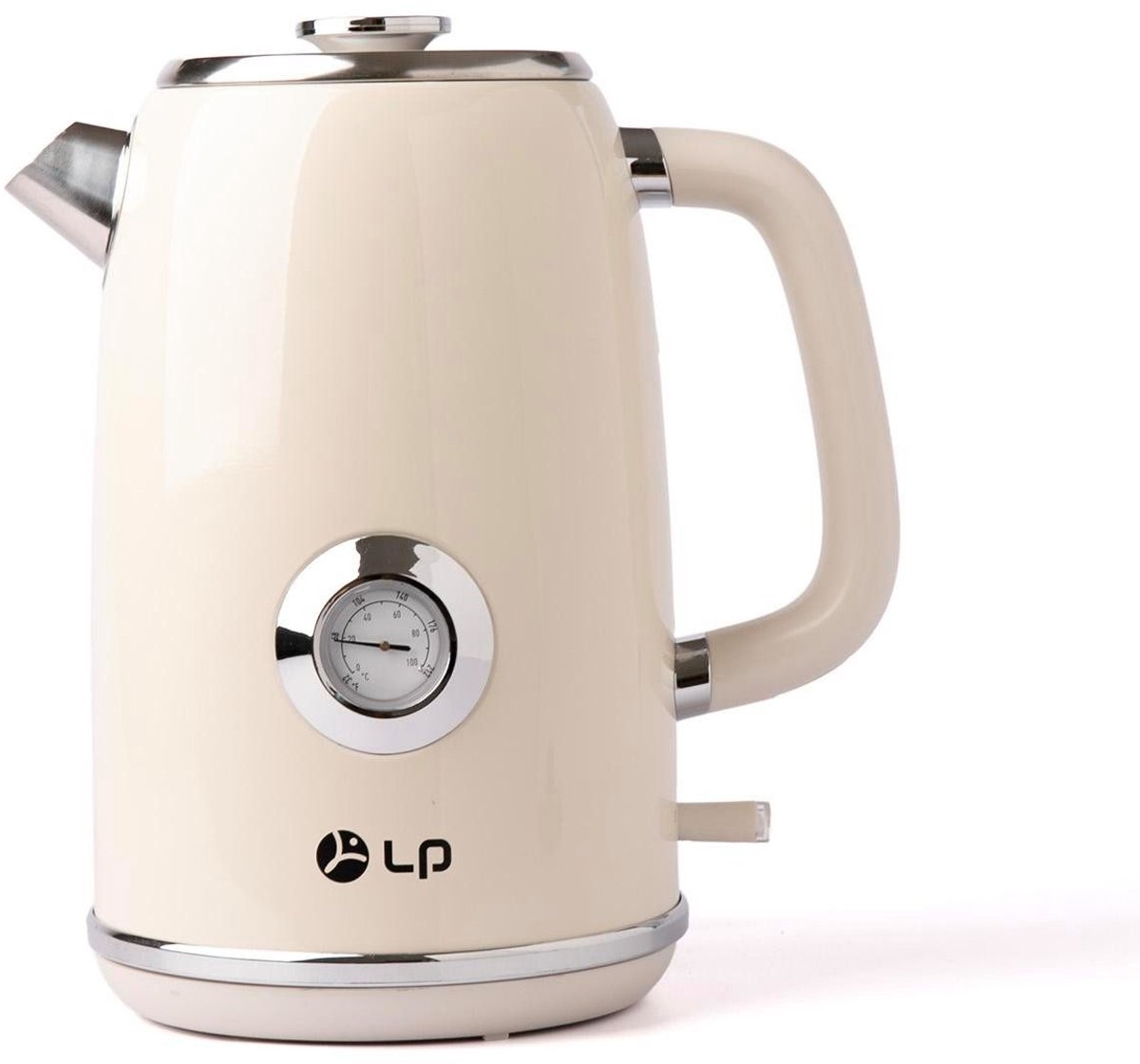 Namajunas - Waterkoker - Inhoud 1.7 L - RVS - Elektrische Waterkoker - Warmhoudfunctie - Retro - Wit