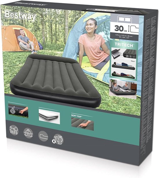 Comfortabel Tweepersoons Luchtbed met Kussen voor Kamperen en Tuin van Comfortabel. — afbeelding 2