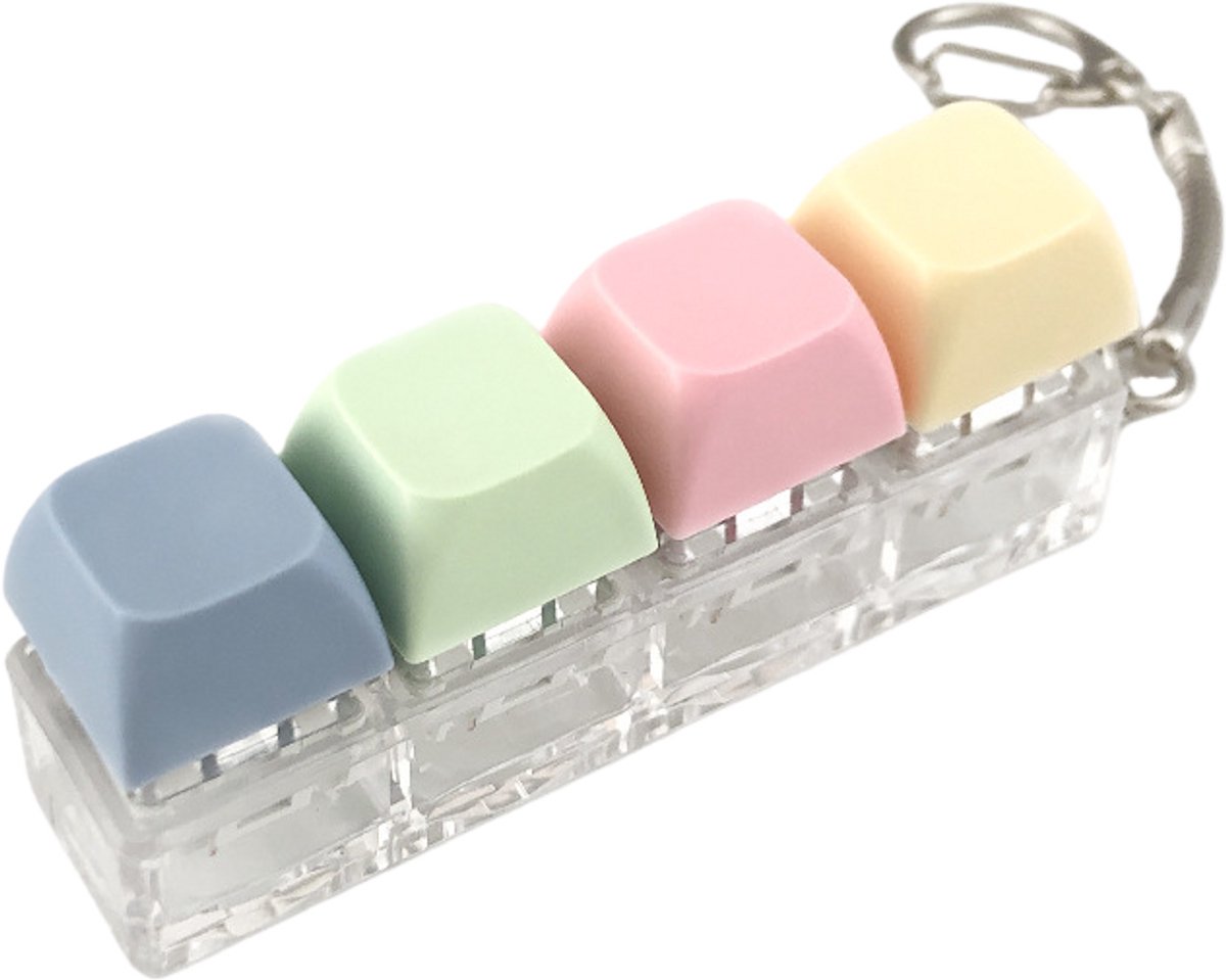 Keyboard Fidget Toy , stressverlichtende speeltjes in de vorm van een toetsenbord, stressverlichtende sleutelhangers met knopjes, stressverlichtende cadeaus, kleurrijk