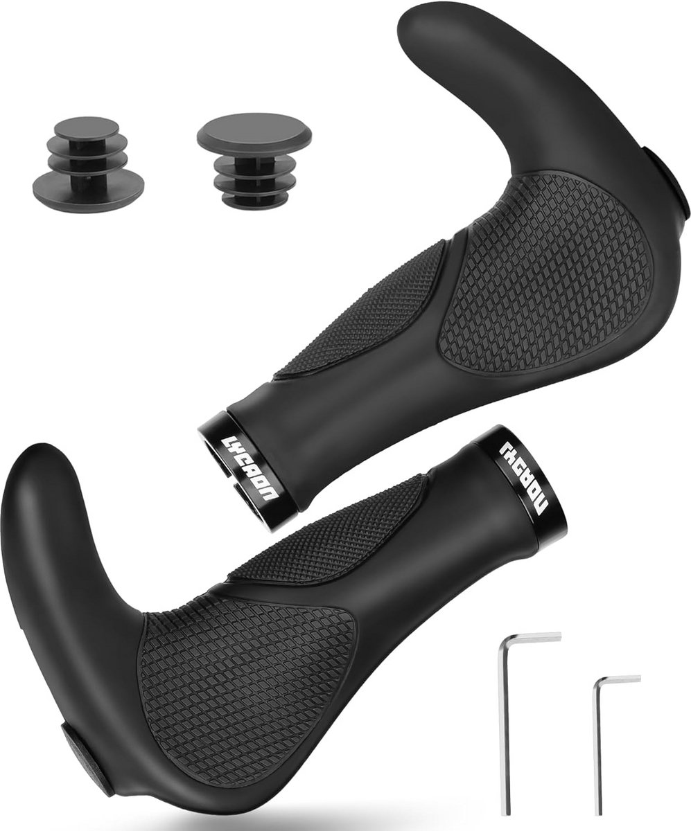 Ergonomische Fietsstuur Handvatten - Anti-Slip Rubber met Aluminium Klemmen voor Mountainbike, Racefiets en Stadsfiets