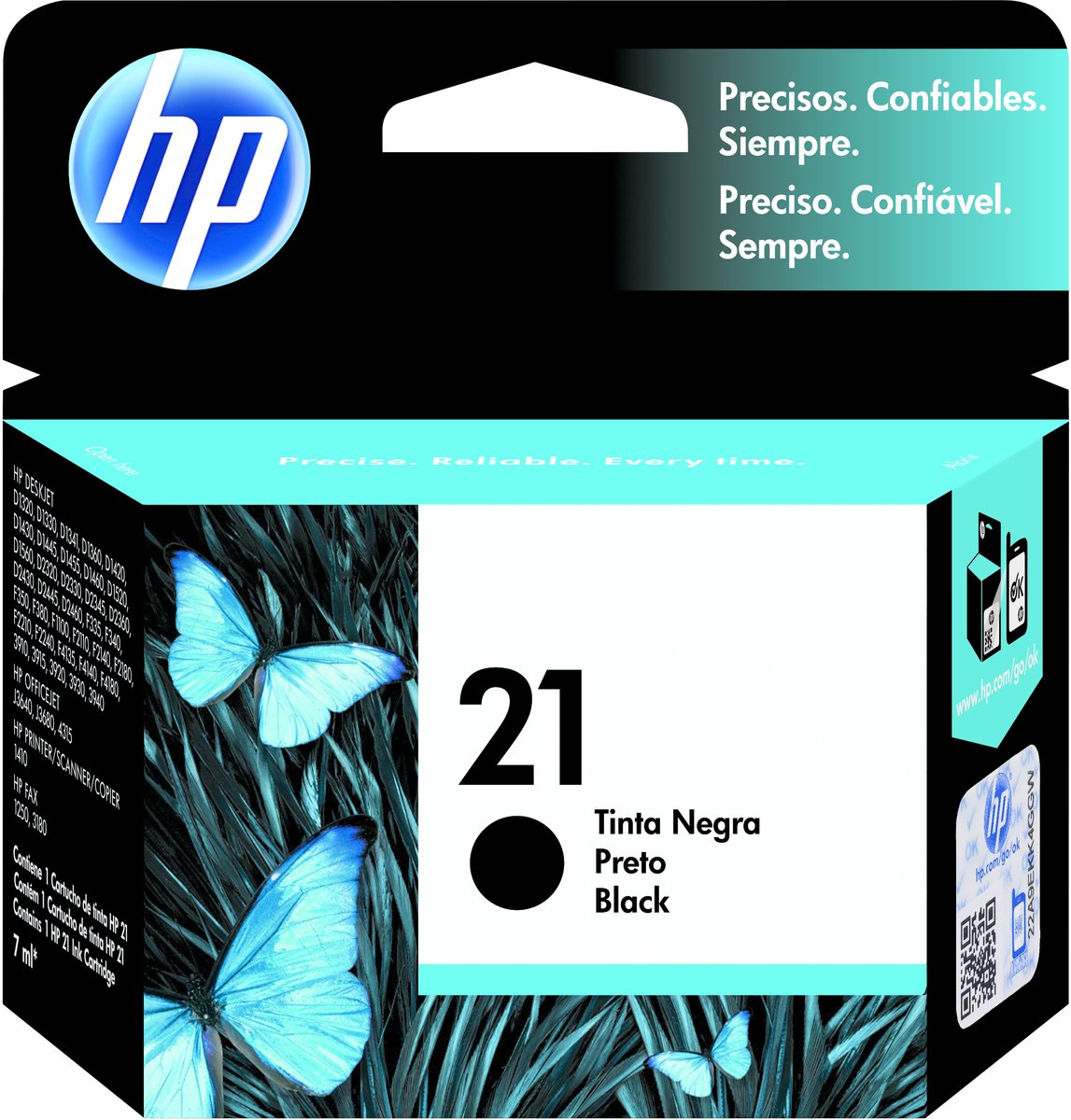 HP 21 Black Inkjet Print Cartridge inktcartridge 1 stuk(s) Zwart