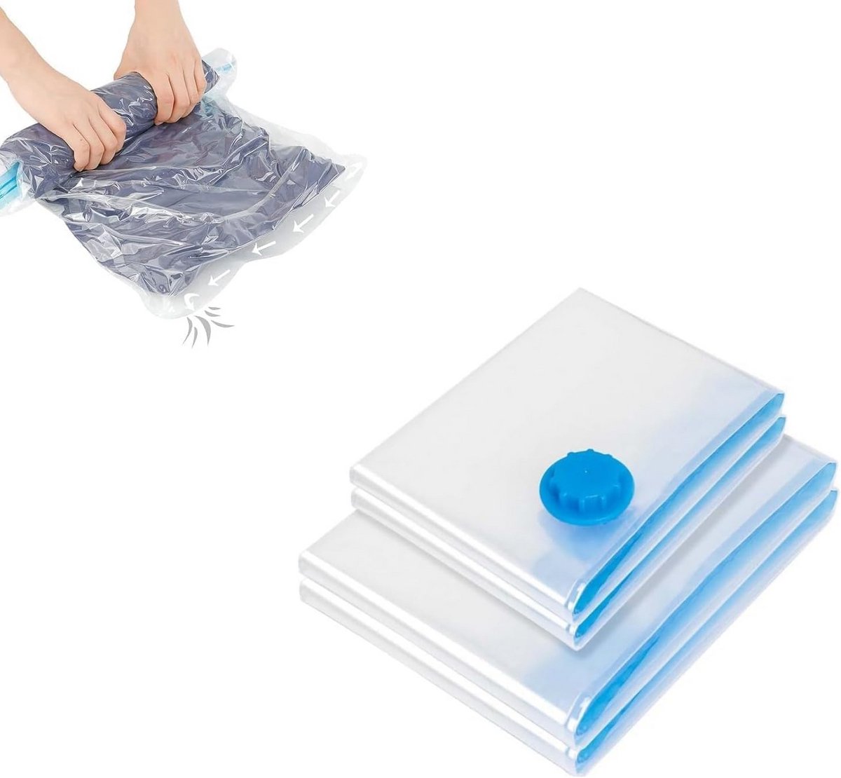 4 Grote Vacuümzakken voor Kleding en Dekens - Ideaal voor Ruimtebesparing