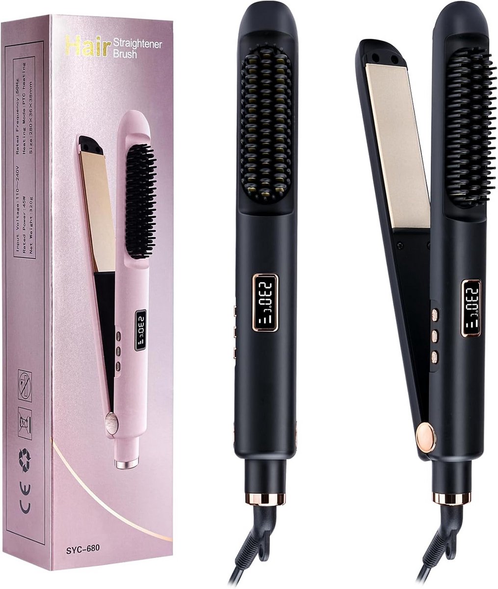 3-in-1 Stijltang en Krultang met Snelle Opwarming en Instelbare Temperatuur