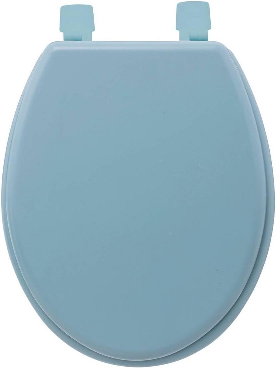 Standaard WC-bril Hout Artic Blauw - Universele Pasvorm