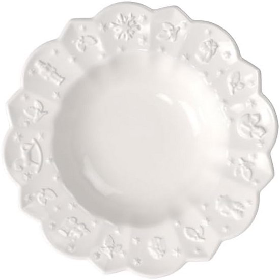Etagère Kersttaartplateau Aardewerk Naturel Klassieke Motieven