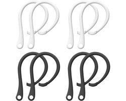 4 Pairs Anti-lost Ear Hooks - Silicone Safe Ear Hooks Compatible with AirPods 3 - 2 - 1 - Pro - voor Sports - Running - Exercises (TPU)