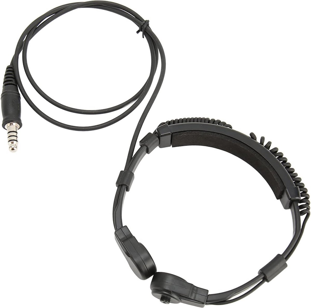 Keel Microfoon Oortelefoon met Vinger PTT Adapter voor 2-Weg Radio