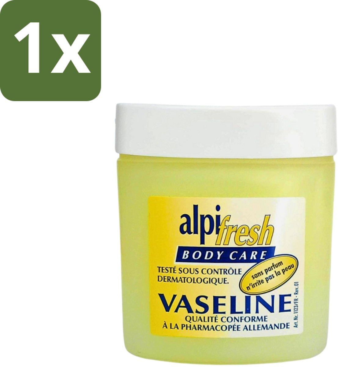 1 x Alpi-Fresh - Handcrème Vaseline - Bescherming & Hydratatie - 250 ml - Handcreme - Handbescherming - Hydratatie - Droge Huid - Kou Bescherming