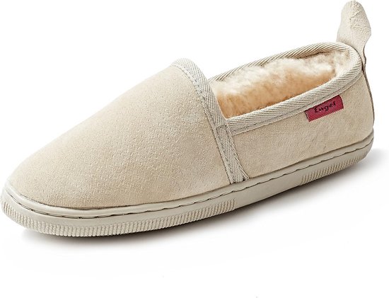 DESIGN - Pantoffels met dikke zool in crème