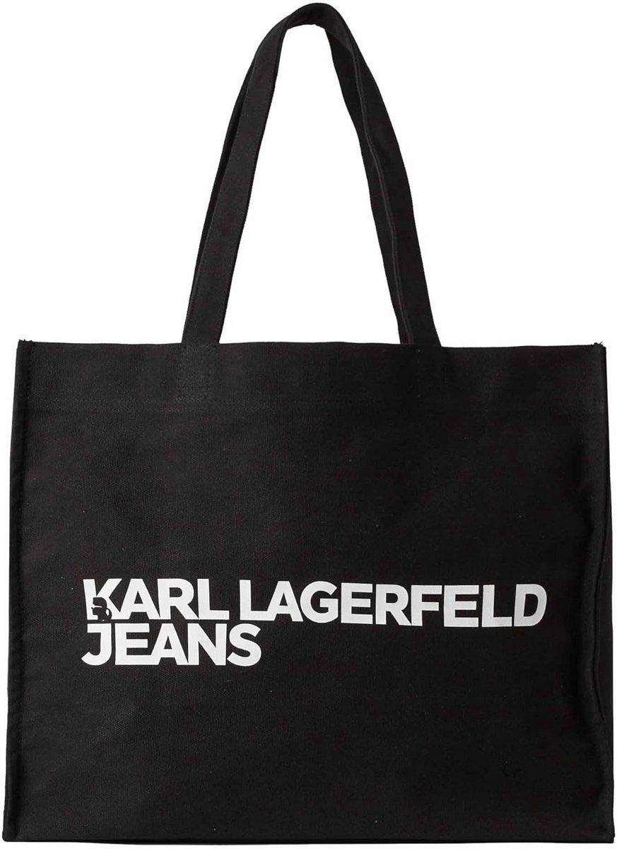 Grote Zwarte Shopper Tas voor Dames - Essential Logo Handtas
