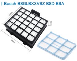 Geschikt voor Bosch Siemens stofzuigers BSGLBX3VSZ, BSD, BSA filters, HEPA-filters en accessoires.